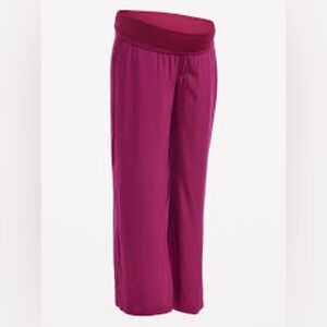 Maternity Foldover-Waist Playa Wide-Leg Pants